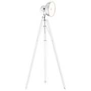 Lampa stojąca FOTO NEW 3356 Argon Trójnóg podstawa z białego drewna