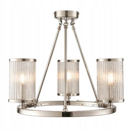 Lampa wisząca EASTON jasny nikiel transparent ENDON LIGHTING 76261  