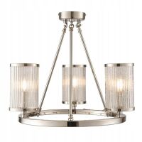 Lampa wisząca EASTON jasny nikiel transparent ENDON LIGHTING 76261  