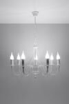 Lampa Wisząca Świece Żyrandol MINERWA 7 Biały SL.215 styl pałacowy - 2