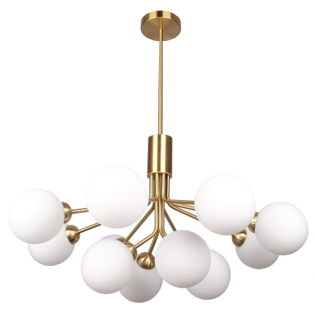 Lampa wisząca Cape Town -P12049BR Modny  kolory mosiądzu i złota Szklane klosze dodające szyku i lekkości niietuzinkowa forma