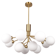 Lampa wisząca Cape Town -P12049BR Modny  kolory mosiądzu i złota Szklane klosze dodające szyku i lekkości niietuzinkowa forma