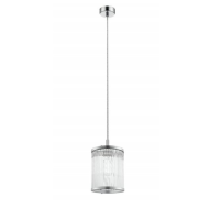 Lampa wisząca SERGIO P0528-01F-F4AC ZumaLine Stylowa chrom + szkło 