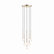 Lampa wisząca ARCTURUS ZŁOTA białe szklane zwisy 7 x G9 - P0574-07F-F7AA Zuma Line