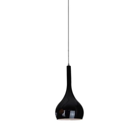 Lampa wisząca Soul 1 Black AZzardo AZ0273  klosz ze szkła w kolorze czarnym