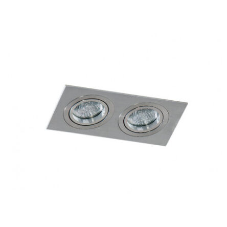 Lampa wpuszczana kwadrat nowoczesna CARO 2S  AZ2438   Azzardo podwójna srebrna