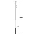 Lampa wisząca ZUMA LINE ONE PENDANT P0461-01E-P7P7 metalowa rurka czarna - 2