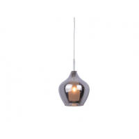 Lampa wisząca Amber Milano 1 Azzardo 2285-1P lampa z metalu oraz chromowanego szkła