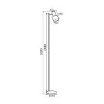 Lampa podłogowa DORIA 4258 Argon Biało - złota 160 cm - 2
