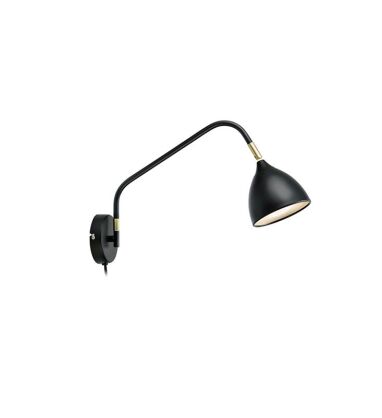 Kinkiet lampa ścienna VALENCIA 1L Czarny/Złoty 106081 Markslojd skandynawski styl