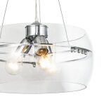 LAMPA WISZĄCA MERANO RLD931031-3 ZUMA LINE TRANSPARENTNE SZKŁO NOWOCZESNA ELEGANCKA 3xE27 - 3