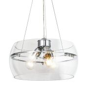 LAMPA WISZĄCA MERANO RLD931031-3 ZUMA LINE TRANSPARENTNE SZKŁO NOWOCZESNA ELEGANCKA 3xE27