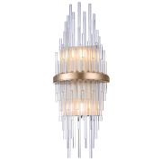 Kinkiet  Reykjavik - W02073CP COSMO light  Efektowna KRYSZTAŁOWA  lampa ścienna  Szkło w kolorze szampańskim 