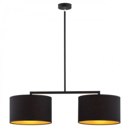 Lampa wisząca KARIN 899 Argon 2 czarno- złote abażury 