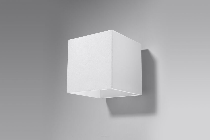 Lampa ścienna kinkiet Quad biały kostka SL.0059 SOLLUX LIGHTING techniczna nowoczesna kwadratowa  