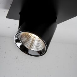 Oprawa natynkowa Auro Base 90 NT 90×1 CRI80 Labra  3.0548 prostokątna podstawa reflektor LED w kształcie tuby 