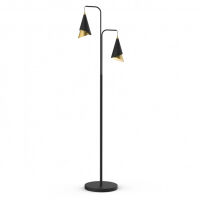 Lampa podłogowa RAALTO FL-433128-2 Italux modern czarno/ złota 164 cm