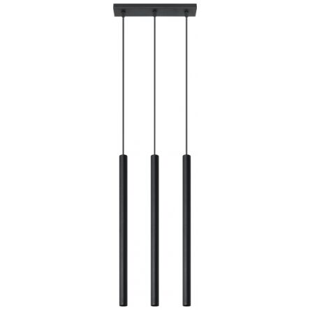 LAMPA WISZĄCA PASTELO 3 Czarna Rura Walec Led SOLLUX  Lampa Ścienna NOWOCZESNY stal  SL.0470 metalowa lampa 