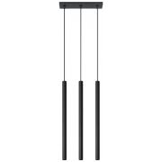 LAMPA WISZĄCA PASTELO 3 Czarna Rura Walec Led SOLLUX  Lampa Ścienna NOWOCZESNY stal  SL.0470 metalowa lampa 