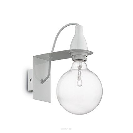 Kinkiet Minimal AP1 Ideal Lux  045191 metalowa oprawa w kolorze białym prosty sknadynawski styl