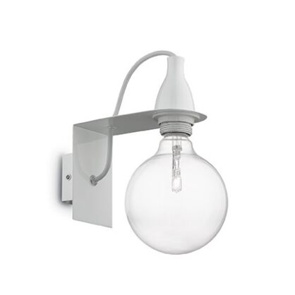 Kinkiet Minimal AP1 Ideal Lux  045191 metalowa oprawa w kolorze białym prosty sknadynawski styl