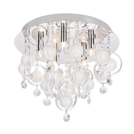 Lampa sufitowa GRESSA 19031-M ZumaLine Ozdobny plafon meta szkło