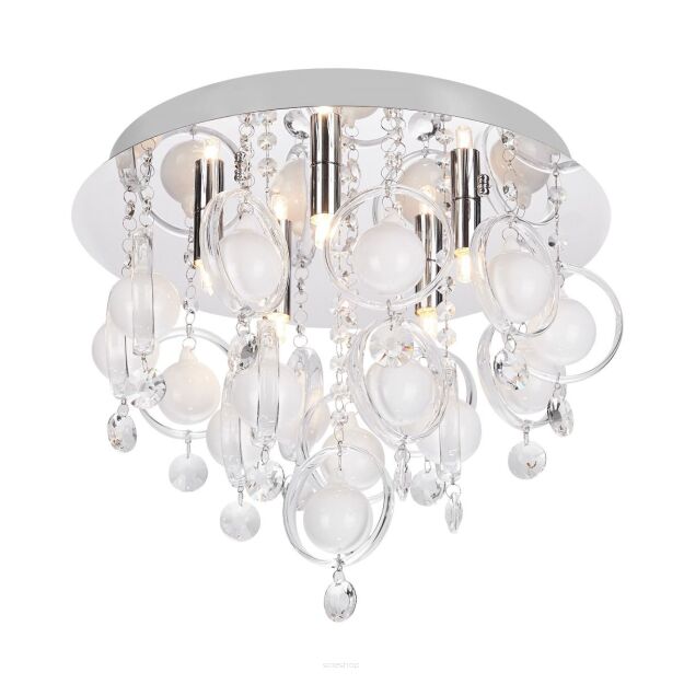 Lampa sufitowa GRESSA 19031-M ZumaLine Ozdobny plafon meta szkło