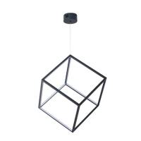 Lampa wisząca STRANGE 44 AZ3183 nowoczesny styl kolor czarny aluminiowy przestrzenny sześcian o boku 44cm