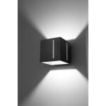 KINKIET PIXAR Czarny Oświetlenie aluminium Nowoczesna ELEGANCKI SL.0397  SOLLUX LIGHTING kwadrat  - 2