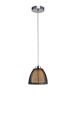 LAMPA WISZĄCA ZUMA LINE PICO MD9023-1S PŁOMIENNY 1 CZARNY CHOMOWANA KONSTRUKCJA SZKŁO ALUMINIOWA SIATKA 