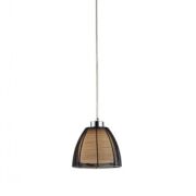 LAMPA WISZĄCA ZUMA LINE PICO MD9023-1S PŁOMIENNY 1 CZARNY CHOMOWANA KONSTRUKCJA SZKŁO ALUMINIOWA SIATKA 