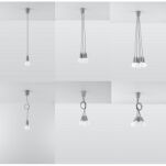 LAMPA WISZĄCA DIEGO 1  SZARA SOLLUX  Lampa Ścienna NOWOCZESNY stal  SL.0575 metalowa lampa LED - 7