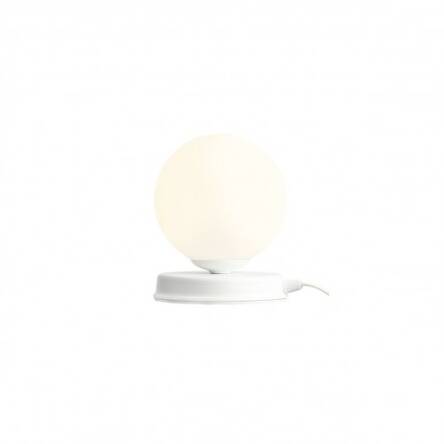 Lampa stołowa BALL SMALL WHITE mleczna kula biały wariant ALDEX 1076B_S  