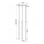 LAMPA WISZĄCA PASTELO 3 Biała Rura Walec Led SOLLUX  Lampa Ścienna NOWOCZESNY stal  SL.0466 metalowa lampa  - 4