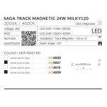 Oprawa do szyny SAGA 60 TRACK MAGNETIC 24W MILKY120 4000K/3000K BIAŁA - 4