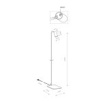 Lampa podłogowa Mono GU10 czarna 120cm 7707 - 2