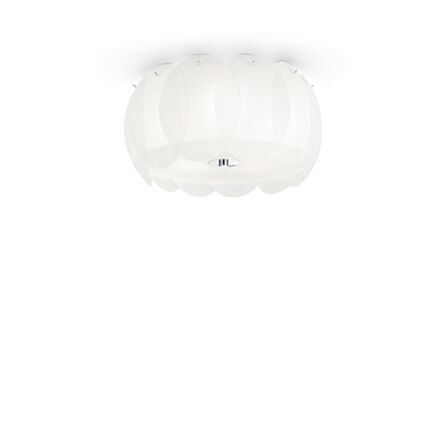 Plafon Ovalino PL5 093963 NOWOCZESNY IP20 SZKŁO Ideal Lux biała oprawa w stylu design