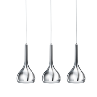Lampa wisząca Soul 3 Chrome AZzardo  AZ1655 szklane klosze w kolorze chromu