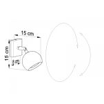 Kinkiet OCULARE Biały  SOLLUX  Lampa Ścienna NOWOCZESNY stal  SL.0437 metalowa lampa  SOLLUX LIGHTING - 4