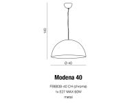 Lampa wisząca MODENA 40 AZzardo FB6838-40 CH AZ1400 wykonana jest z metalu w kolorze chromu półokragła idealna do kuchni - 3