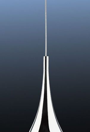 Lampa wisząca Lava Chrom MA01986C-001-01 Italux  z metalu o wykończeniu chromowanym klosz ma kształt łezki