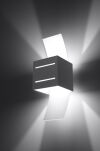 Lampa Ścienna Aluminiowa Kostka Kinkiet LORETO szary SL.0202 Nowoczesna mleczne szkło - 2