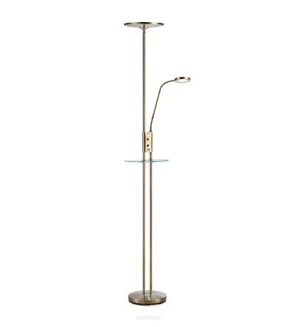 Lampa podłogowa FRIEND 2L LED Antyczny mosiądz USB 107009 Markslojd minimalistyczna nowoczesna 