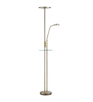 Lampa podłogowa FRIEND 2L LED Antyczny mosiądz USB 107009 Markslojd minimalistyczna nowoczesna 
