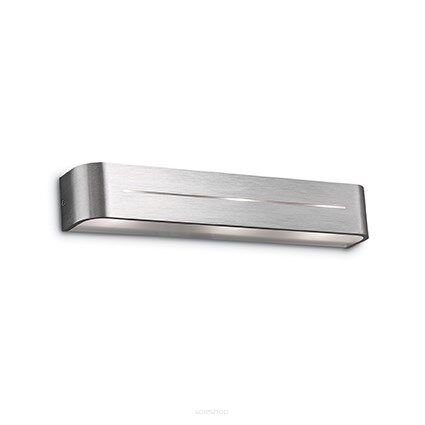 Kinkiet Posta AP4 ALLUMINIO Ideal Lux  009957   posiada metalową oprawę w kolorze aluminium świeci obustronnie