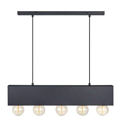 Lampa wisząca industrialna COUTURE Wisząca 5L Czarna  107037 podłużna listwa 5 żarówek E27
