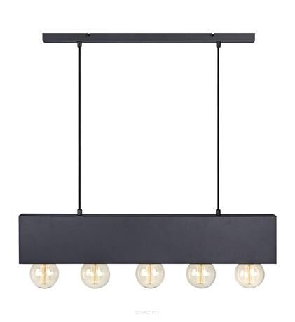 Lampa wisząca industrialna COUTURE Wisząca 5L Czarna  107037 podłużna listwa 5 żarówek E27