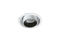 Lampa sufitowa wpuszczana ściemnialna LUNA 15W DIMM AZ2828 – Azzardo techniczna biało/czarna regulowana wysokość - 4