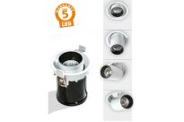 Lampa sufitowa wpuszczana ściemnialna LUNA 15W DIMM AZ2828 – Azzardo techniczna biało/czarna regulowana wysokość - 7