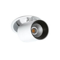 Lampa sufitowa wpuszczana ściemnialna LUNA 15W DIMM AZ2828 – Azzardo techniczna biało/czarna regulowana wysokość
